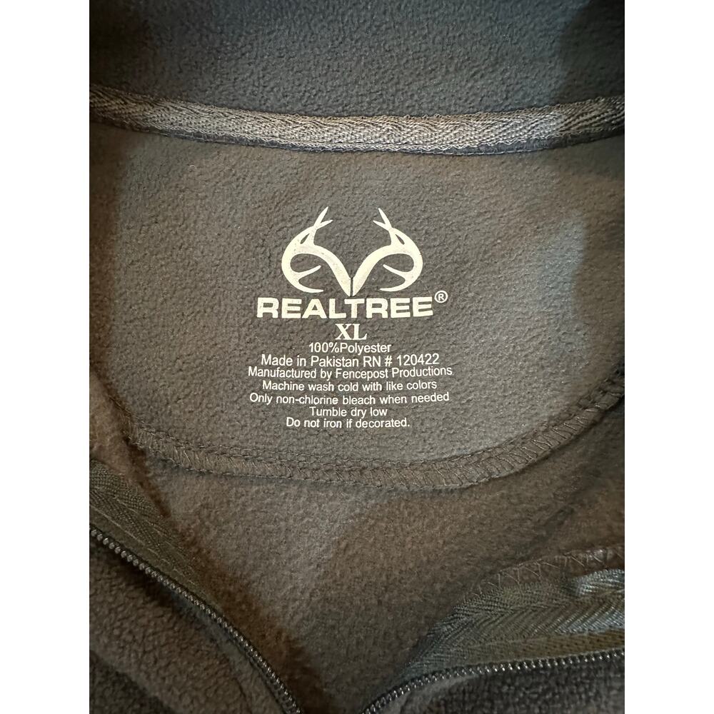Realtree Gray Fleece Vest XL Soft Outdoor Layer Warm Giftable Winter - Picture 5 of 7